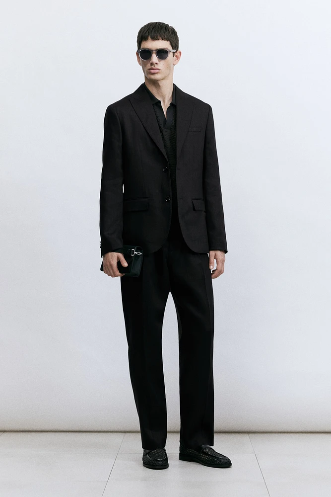 Regular-Fit Linen-Blend Jacket