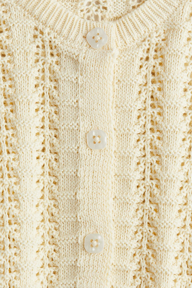 Pointelle-Knit Cardigan