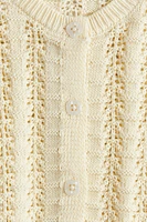 Pointelle-Knit Cardigan