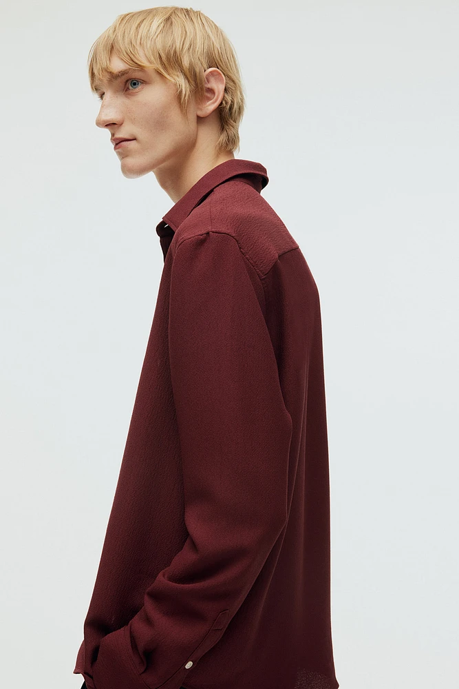 Regular Fit Crêpe Shirt