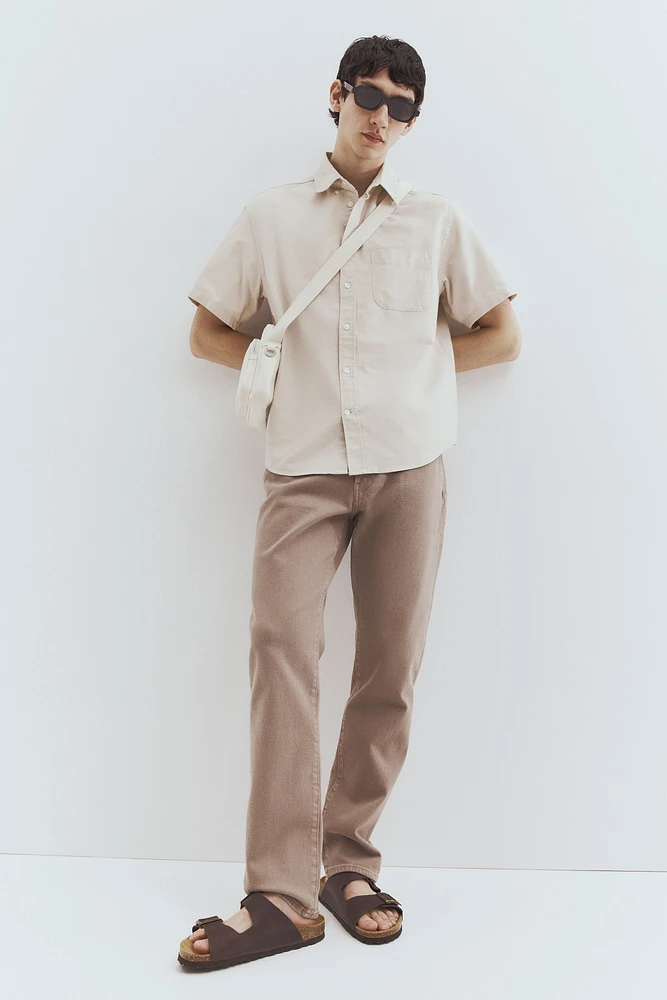 Regular-Fit Short-Sleeved Oxford Shirt