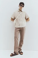 Regular-Fit Short-Sleeved Oxford Shirt
