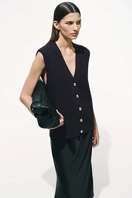 Rib-Knit Vest