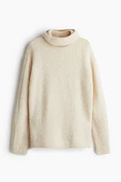 Alpaca-Blend Mock-Turtleneck Sweater