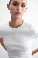 T-shirt orné de strass