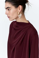 Draped Twill Dress