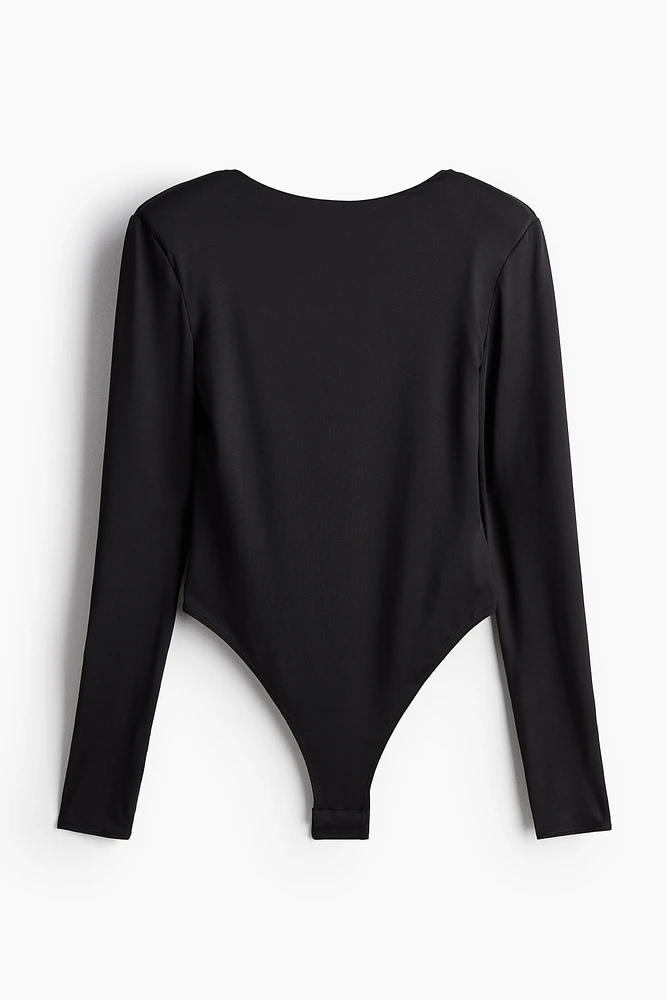 Low-Back Bodysuit with Shoulder Pads