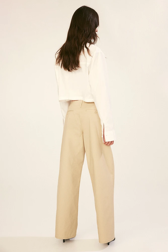 Raw-Edge Twill Chinos