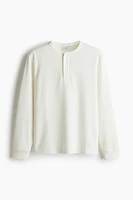 Regular Fit Ribbed Long-Sleeved Shirt