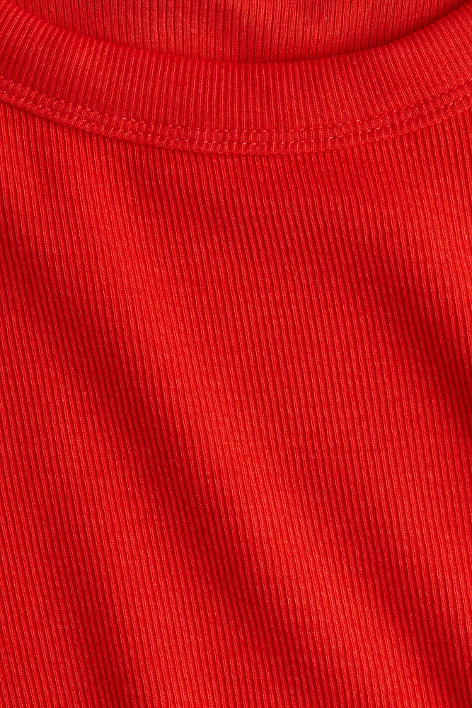Ribbed Modal-blend T-shirt