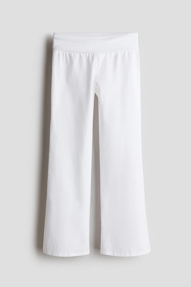 Linen-Blend Yoga-Style Pants