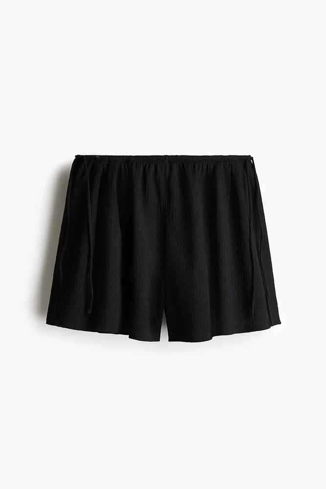 Crinkled Jersey Shorts