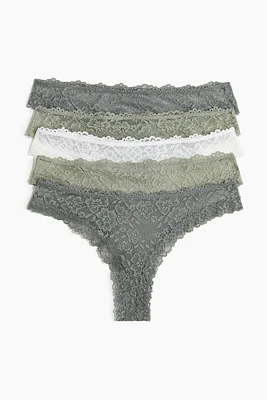 5-pack Lace Brazilian Briefs