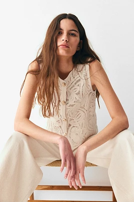 Crochet-Look Vest