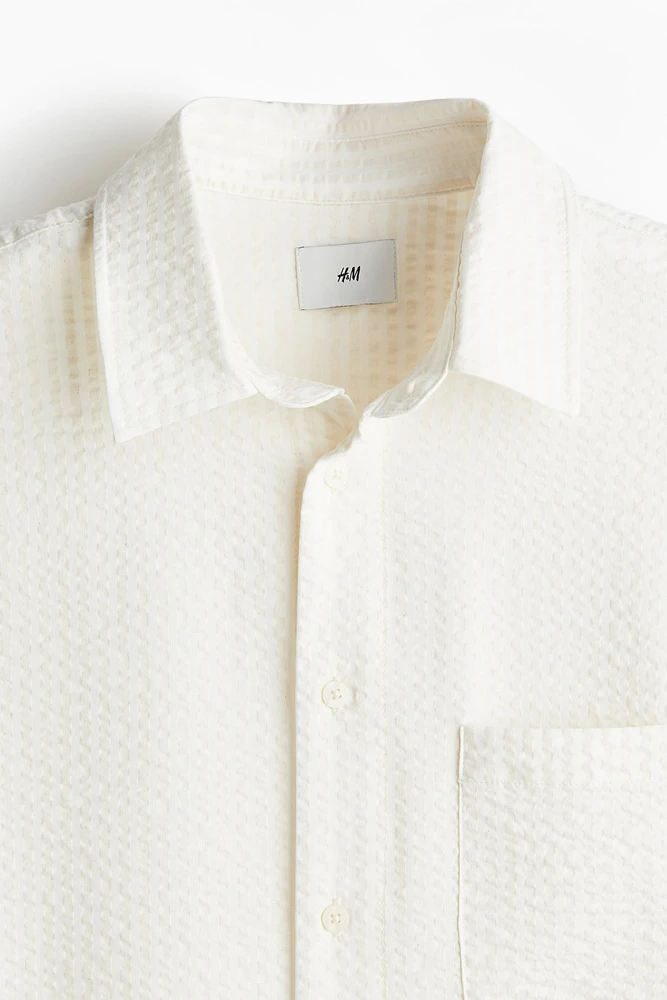 Regular Fit Seersucker Shirt
