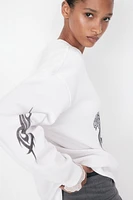 Oversized Printed Sweatshirt