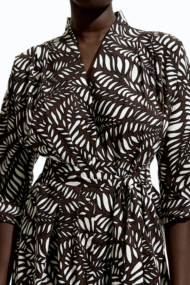 Tie-belt shirt dress