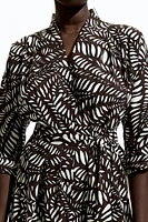 Tie-belt shirt dress