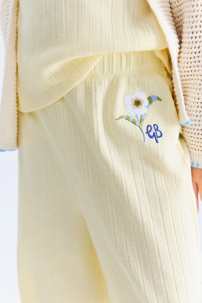Pointelle Jersey Pants