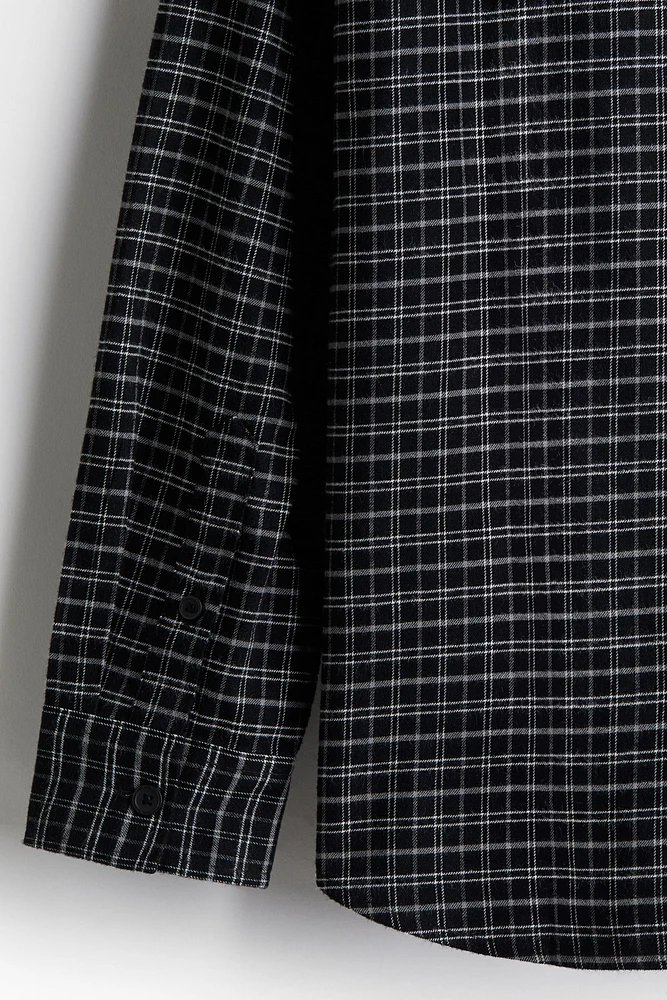 Loose Fit Flannel Shirt