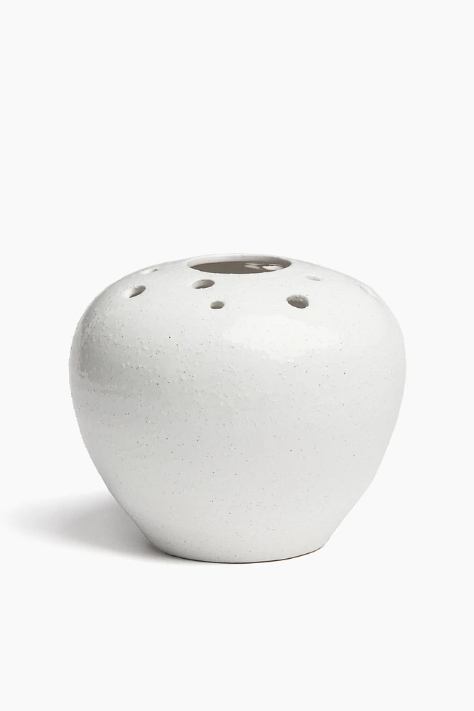 Vase Ikebana en grès cérame