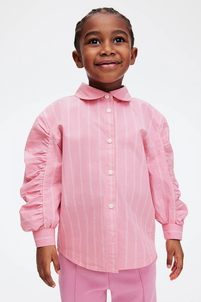 Balloon-Sleeved Cotton Shirt