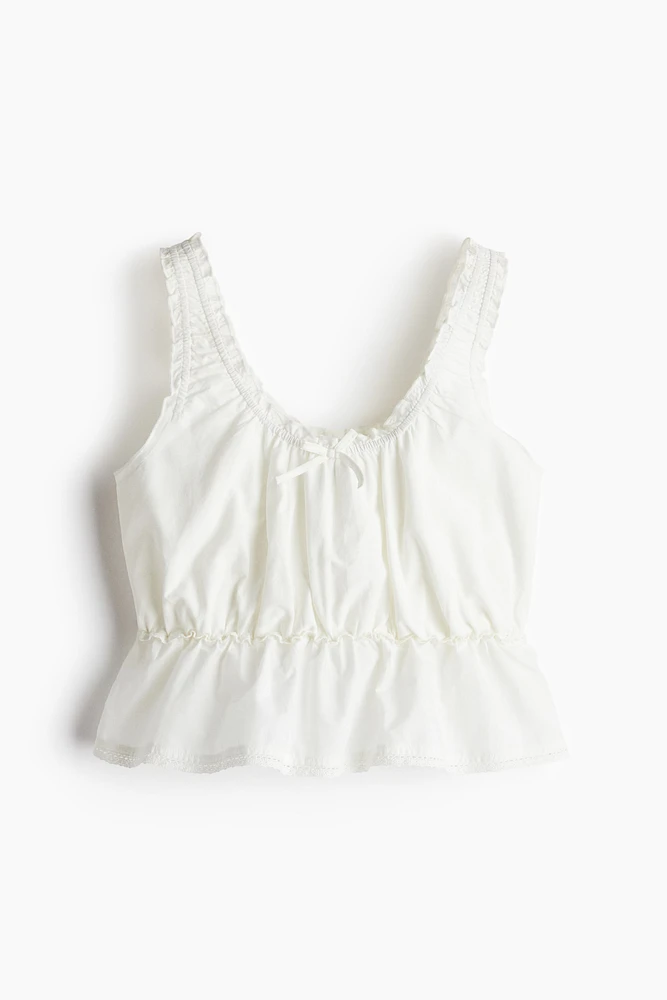 Gathered Peplum Top