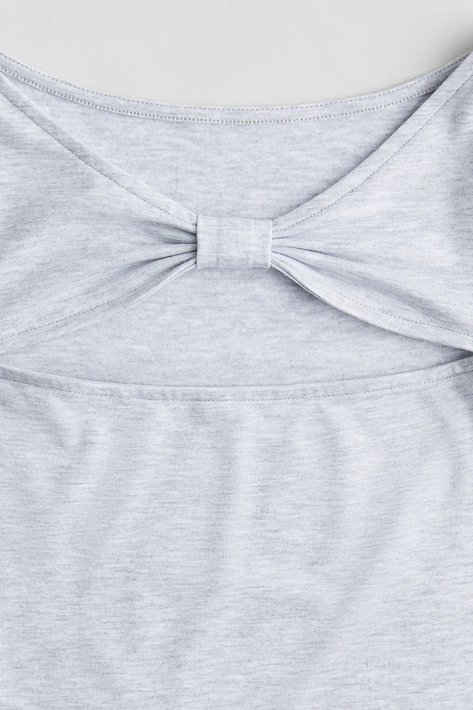 Cut-Out Jersey Top
