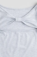 Cut-Out Jersey Top