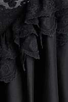 Lace-Trimmed Slip Dress