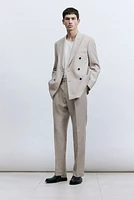 Regular-Fit Wool-Blend Double-Breasted Jacket