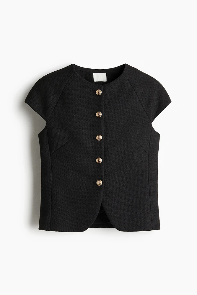Button-Front Top