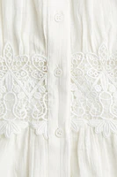 Lace-Inset Cotton Dress