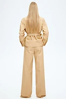 Straight-Cut Leather Pants