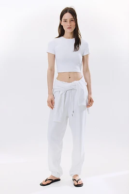T-shirt court en microfibre