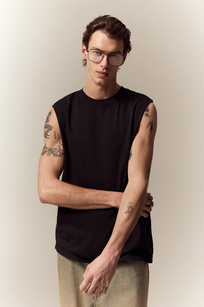 Regular-Fit Washed Tank Top