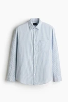 Loose-Fit Seersucker Shirt