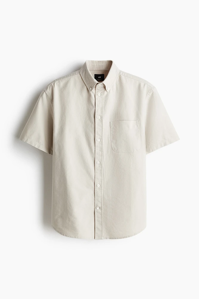 Regular-Fit Short-Sleeved Oxford Shirt