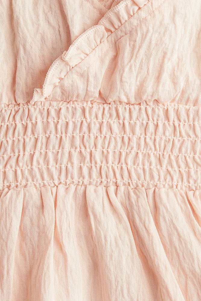 Smocked Ruffle-Trimmed Dress