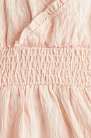 Smocked Ruffle-Trimmed Dress