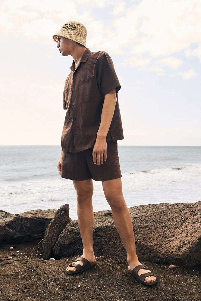 Cotton Pajama Shirt and Shorts