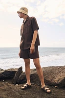 Cotton Pajama Shirt and Shorts