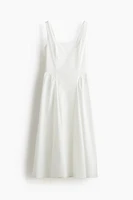 Tie-Back Poplin Dress