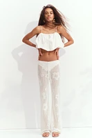 Pantalon en tricot pointelle