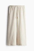 Pantalon en lin mélangé avec cordon de serrage