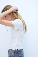 Overlocked Trim T-Shirt