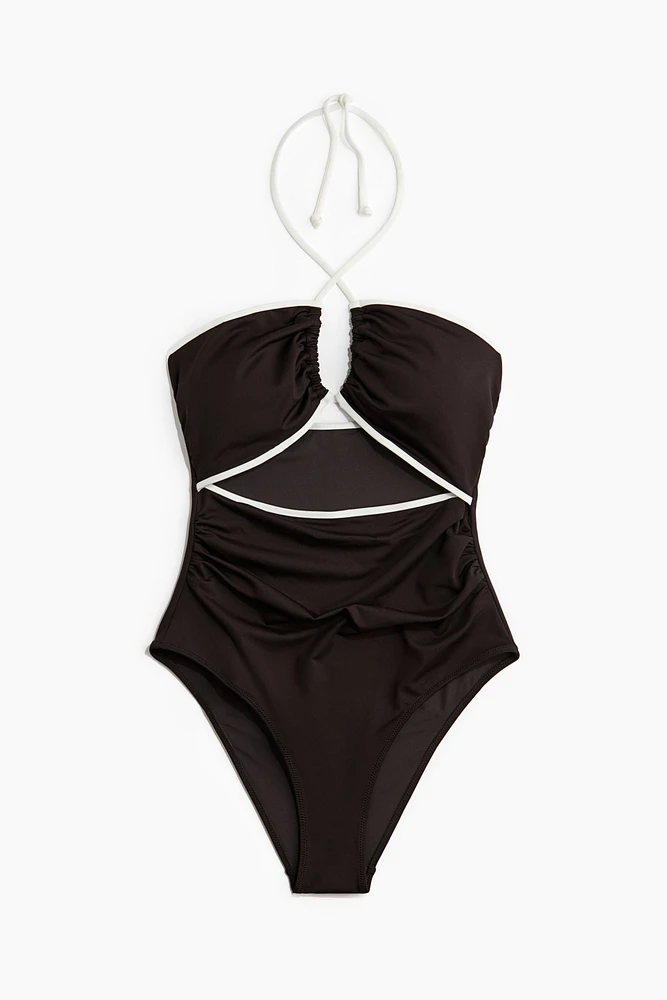 Padded-Cup Cutout Swimsuit