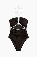 Padded-Cup Cutout Swimsuit