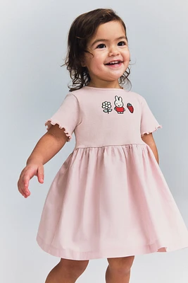 Embroidery-Detail Cotton Dress