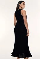 Silk-Blend Maxi Dress